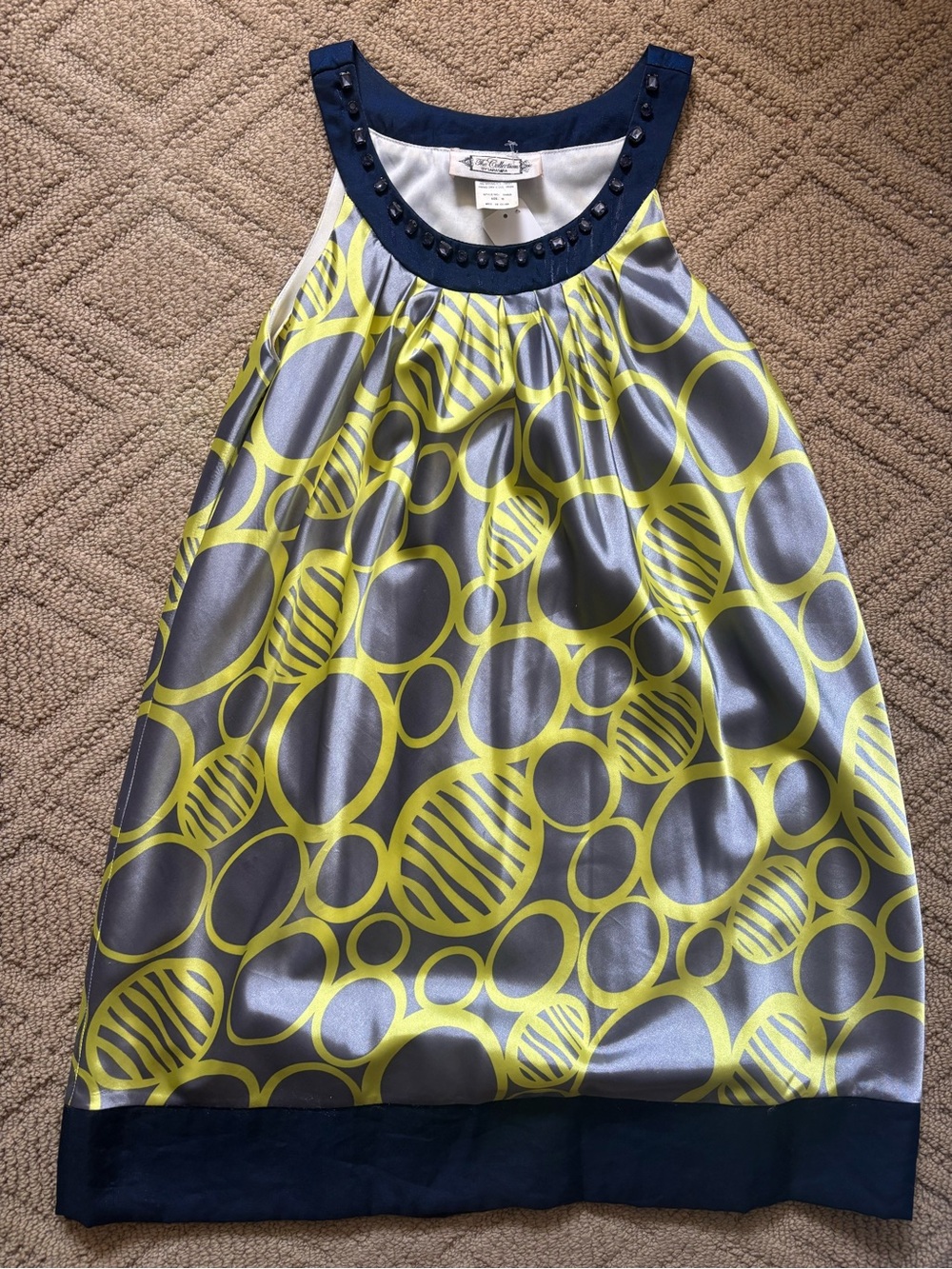 VINTAGE Chic Beaded Halter A-Line Dress